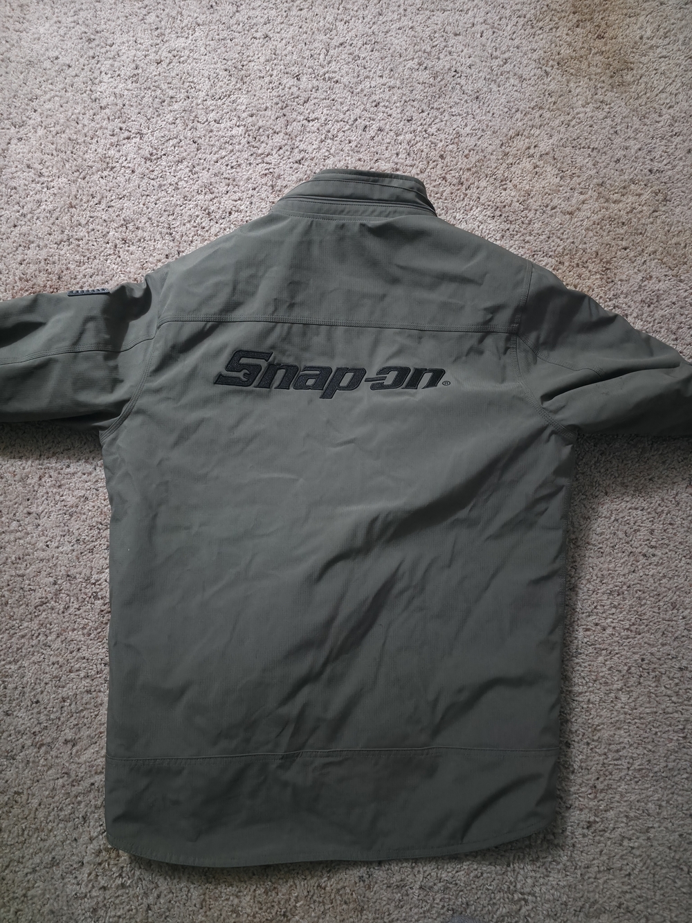 Snap Men's Olive Green Logo Shirt Jacket